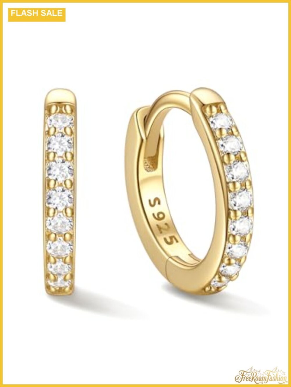 925 Sterling Silver Hoop Earrings for Women, Hypoallergenic Small Hoops